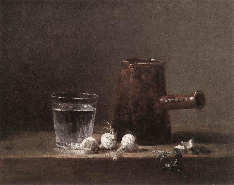 jean-Baptiste-Simeon Chardin Water Glass and Jug oil painting image